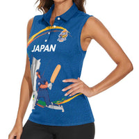 Custom Cricket Japan East Asia-Pacific Women Sleeveless Polo Shirt Japan Momentum Unleashed - Wonder Print Shop
