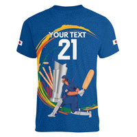 Custom Cricket Japan East Asia-Pacific Women V-Neck T-Shirt Japan Momentum Unleashed - Wonder Print Shop
