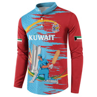 Custom Cricket Kuwait East Asia-Pacific Button Sweatshirt Kuwait Chase for Triumph - Wonder Print Shop