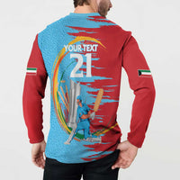 Custom Cricket Kuwait East Asia-Pacific Button Sweatshirt Kuwait Chase for Triumph - Wonder Print Shop