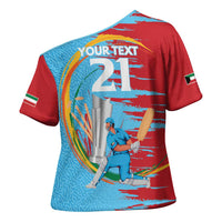 Custom Cricket Kuwait East Asia-Pacific Cross Shoulder Shirt Kuwait Chase for Triumph - Wonder Print Shop
