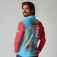 Custom Cricket Kuwait East Asia-Pacific Long Sleeve Polo Shirt Kuwait Chase for Triumph - Wonder Print Shop