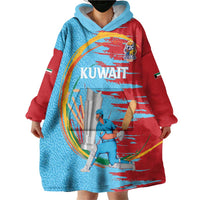 Custom Cricket Kuwait East Asia-Pacific Wearable Blanket Hoodie Kuwait Chase for Triumph - Wonder Print Shop