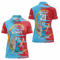 Custom Cricket Kuwait East Asia-Pacific Women Polo Shirt Kuwait Chase for Triumph - Wonder Print Shop