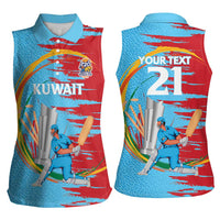 Custom Cricket Kuwait East Asia-Pacific Women Sleeveless Polo Shirt Kuwait Chase for Triumph - Wonder Print Shop