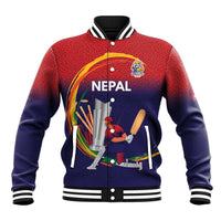 Custom Cricket Nepal East Asia-Pacific Baseball Jacket Nepal Cricket Crown Quest - Wonder Print Shop
