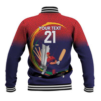Custom Cricket Nepal East Asia-Pacific Baseball Jacket Nepal Cricket Crown Quest - Wonder Print Shop