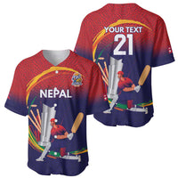 Custom Cricket Nepal East Asia-Pacific Baseball Jersey Nepal Cricket Crown Quest - Wonder Print Shop