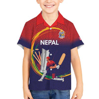 Custom Cricket Nepal East Asia-Pacific Hawaiian Shirt Nepal Cricket Crown Quest - Wonder Print Shop