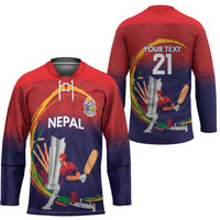 Custom Cricket Nepal East Asia-Pacific Hockey Jersey Nepal Cricket Crown Quest - Wonder Print Shop