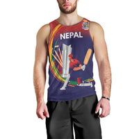 Custom Cricket Nepal East Asia-Pacific Men Tank Top Nepal Cricket Crown Quest - Wonder Print Shop