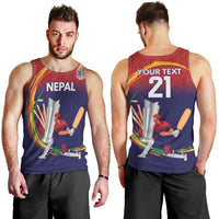 Custom Cricket Nepal East Asia-Pacific Men Tank Top Nepal Cricket Crown Quest - Wonder Print Shop