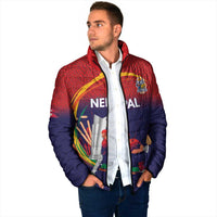 Custom Cricket Nepal East Asia-Pacific Padded Jacket Nepal Cricket Crown Quest - Wonder Print Shop