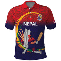 Custom Cricket Nepal East Asia-Pacific Polo Shirt Nepal Cricket Crown Quest - Wonder Print Shop