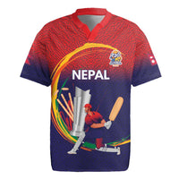 Custom Cricket Nepal East Asia-Pacific Rugby Jersey Nepal Cricket Crown Quest - Wonder Print Shop