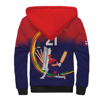 Custom Cricket Nepal East Asia-Pacific Sherpa Hoodie Nepal Cricket Crown Quest - Wonder Print Shop
