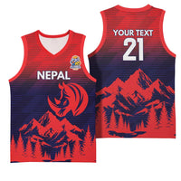 Custom Cricket Nepal East Asia-Pacific Basketball Jersey Nepal Rhinos Twenty20 - Wonder Print Shop
