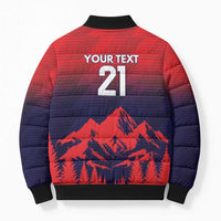 Custom Cricket Nepal East Asia-Pacific Bomber Puffer Jacket Nepal Rhinos Twenty20 - Wonder Print Shop