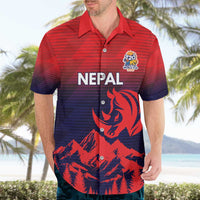 Custom Cricket Nepal East Asia-Pacific Hawaiian Shirt Nepal Rhinos Twenty20 - Wonder Print Shop
