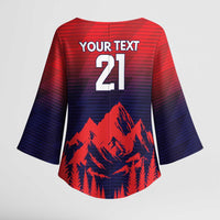 Custom Cricket Nepal East Asia-Pacific Kimono Sleeve Blouse Nepal Rhinos Twenty20 - Wonder Print Shop