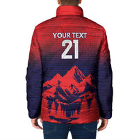 Custom Cricket Nepal East Asia-Pacific Padded Jacket Nepal Rhinos Twenty20 - Wonder Print Shop