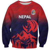 Custom Cricket Nepal East Asia-Pacific Sweatshirt Nepal Rhinos Twenty20 - Wonder Print Shop
