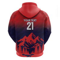 Custom Cricket Nepal East Asia-Pacific Zip Hoodie Nepal Rhinos Twenty20 - Wonder Print Shop