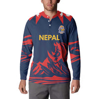 Custom Cricket Nepal East Asia-Pacific Button Sweatshirt Nepal Rhinos Champions - Wonder Print Shop