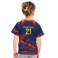 Custom Cricket Nepal East Asia-Pacific Kid T Shirt Nepal Rhinos Champions - Wonder Print Shop