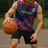 Custom Cricket Nepal East Asia-Pacific Sleeveless Hoodie Nepal Rhinos Champions - Wonder Print Shop
