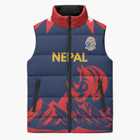Custom Cricket Nepal East Asia-Pacific Sleeveless Puffer Jacket Nepal Rhinos Champions - Wonder Print Shop