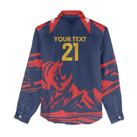 Custom Cricket Nepal East Asia-Pacific Women Casual Shirt Nepal Rhinos Champions - Wonder Print Shop