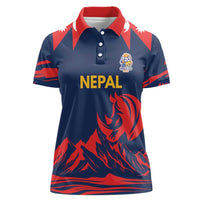 Custom Cricket Nepal East Asia-Pacific Women Polo Shirt Nepal Rhinos Champions - Wonder Print Shop