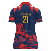 Custom Cricket Nepal East Asia-Pacific Women Polo Shirt Nepal Rhinos Champions - Wonder Print Shop
