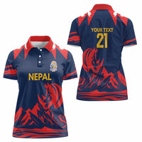 Custom Cricket Nepal East Asia-Pacific Women Polo Shirt Nepal Rhinos Champions - Wonder Print Shop