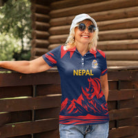 Custom Cricket Nepal East Asia-Pacific Women Polo Shirt Nepal Rhinos Champions - Wonder Print Shop