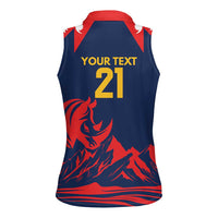 Custom Cricket Nepal East Asia-Pacific Women Sleeveless Polo Shirt Nepal Rhinos Champions - Wonder Print Shop