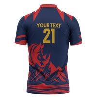 Custom Cricket Nepal East Asia-Pacific Zipper Polo Shirt Nepal Rhinos Champions - Wonder Print Shop