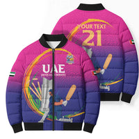 Custom Cricket UAE East Asia-Pacific Bomber Puffer Jacket United Arab Emirates Champions Pride - Wonder Print Shop