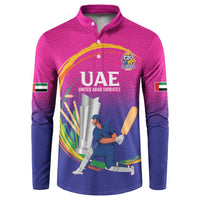 Custom Cricket UAE East Asia-Pacific Button Sweatshirt United Arab Emirates Champions Pride - Wonder Print Shop