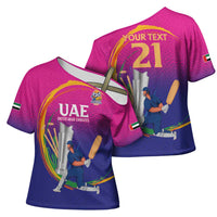 Custom Cricket UAE East Asia-Pacific Cross Shoulder Shirt United Arab Emirates Champions Pride - Wonder Print Shop