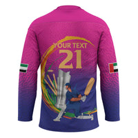 Custom Cricket UAE East Asia-Pacific Hockey Jersey United Arab Emirates Champions Pride - Wonder Print Shop