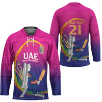 Custom Cricket UAE East Asia-Pacific Hockey Jersey United Arab Emirates Champions Pride - Wonder Print Shop