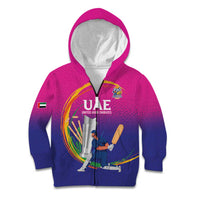 Custom Cricket UAE East Asia-Pacific Kid Hoodie United Arab Emirates Champions Pride - Wonder Print Shop