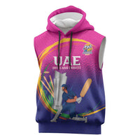 Custom Cricket UAE East Asia-Pacific Sleeveless Hoodie United Arab Emirates Champions Pride - Wonder Print Shop