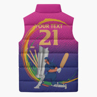 Custom Cricket UAE East Asia-Pacific Sleeveless Puffer Jacket United Arab Emirates Champions Pride - Wonder Print Shop