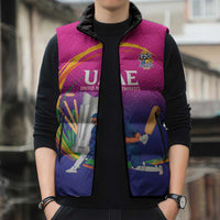 Custom Cricket UAE East Asia-Pacific Sleeveless Puffer Jacket United Arab Emirates Champions Pride - Wonder Print Shop