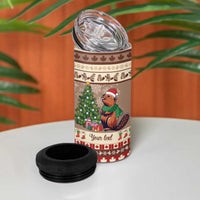 Personalized Beaver-y Merry 4 in 1 Can Cooler Tumbler Canada Merry Christmas Beavers LT9 - Wonder Print Shop