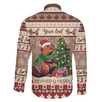 Personalized Beaver-y Merry Family Matching Off Shoulder Maxi Dress and Hawaiian Shirt Canada Merry Christmas Beavers LT9 - Wonder Print Shop