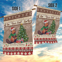 Personalized Beaver-y Merry Garden Flag Canada Merry Christmas Beavers - Wonder Print Shop